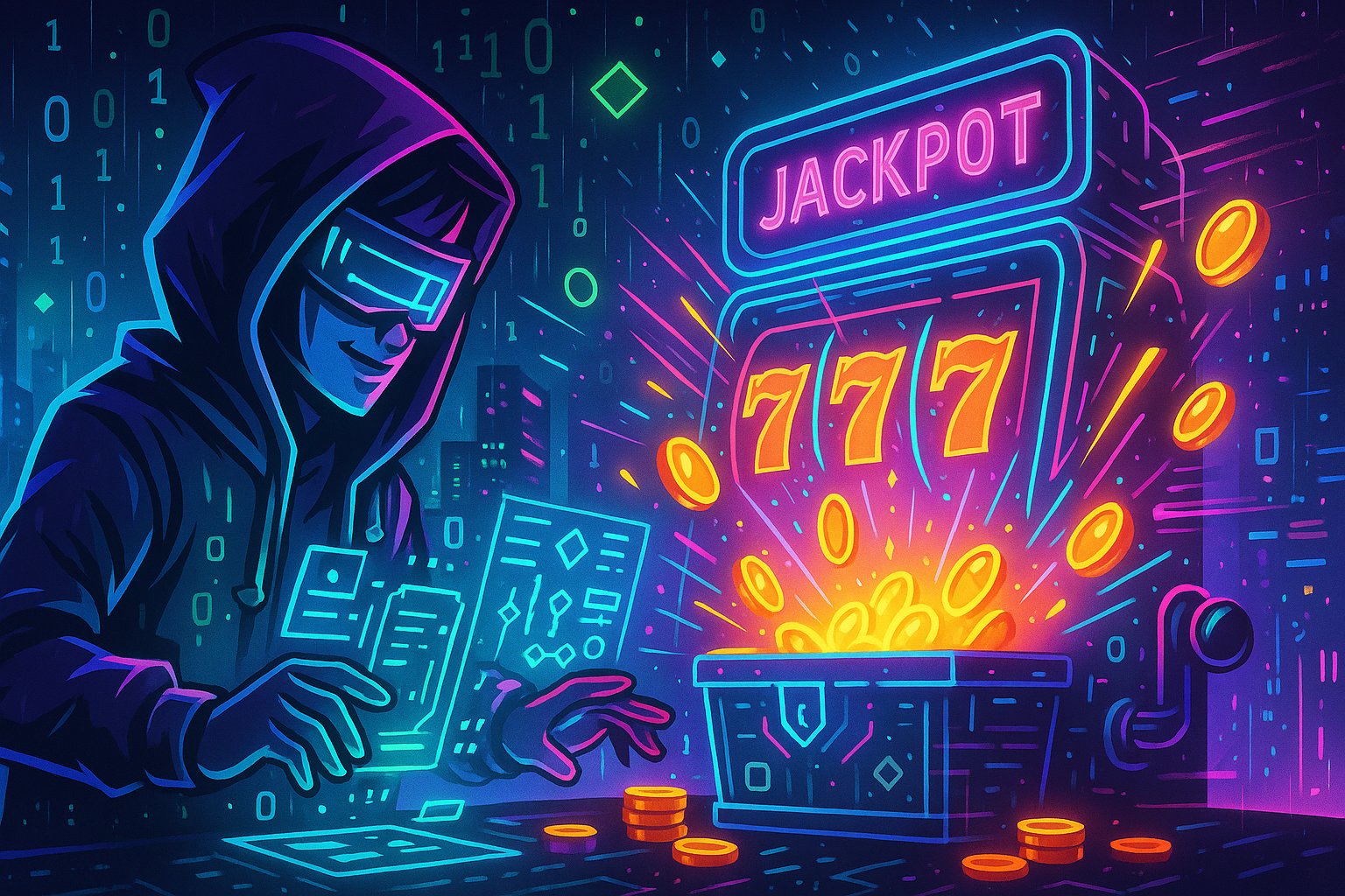 Ilustrasi tema slot online di abbtoto